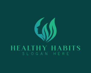 Woman Wellness Leaf logo design