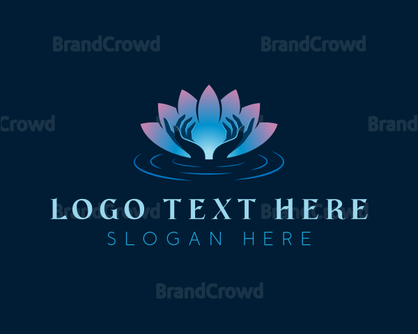 Lotus Hand Meditation Logo