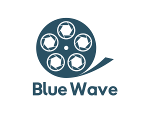 Blue Camera Reel logo design