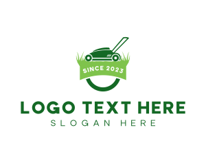 Grass Cutting - Lawn Mower Grass Cutting logo design