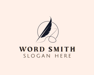 Author - Quill Blogger Author logo design