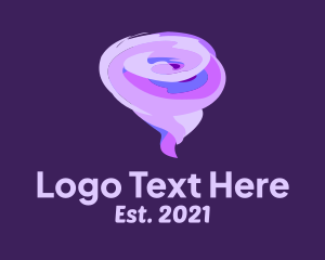 Storm - Purple Twister Cyclone logo design
