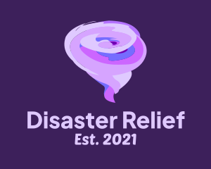 Catastrophe - Purple Twister Cyclone logo design
