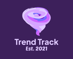 Forecasting - Purple Twister Cyclone logo design