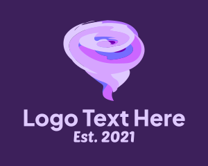 Weather - Purple Twister Cyclone logo design