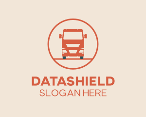 Orange Freight Truck Emblem  Logo