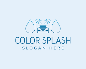 Car Wash Droplet Cleaning logo design