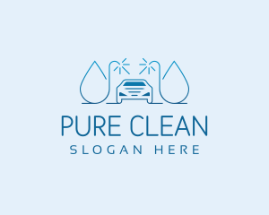 Car Wash Droplet Cleaning logo design