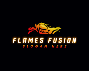 Flame Auto Motorcycle logo design