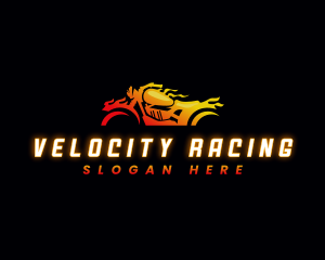 Motorsports - Flame Fire Motorcycle logo design