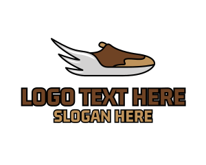 Runner - Wing Running Sneakers logo design