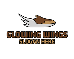 Wing Running Sneakers logo design