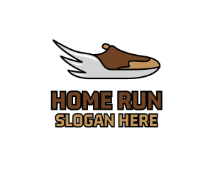 Wing Running Sneakers logo design