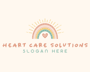 Lovely Boho Rainbow logo design