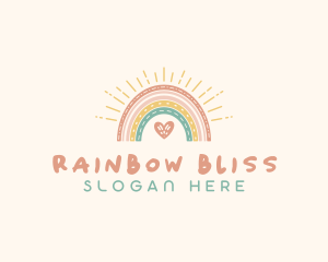 Lovely Boho Rainbow logo design