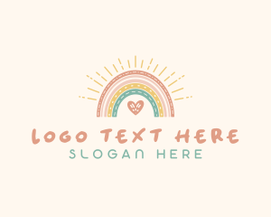 Heart Boho Rainbow Logo