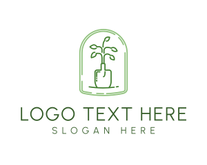 Dig - Spade Plant Gardening logo design
