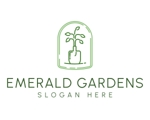 Spade Plant Gardening logo design