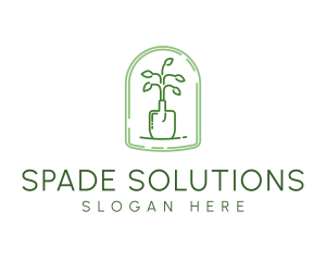 Spade Plant Gardening logo design