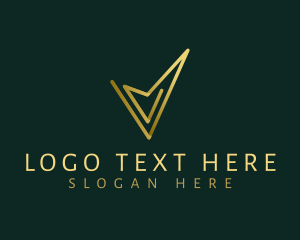 Initial - Arrow Letter V Business logo design