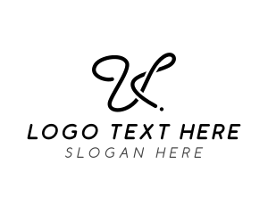 Style - Signature Fashion Designer Brand Letter U logo design