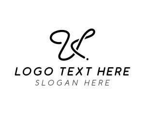Letter U - Signature Fashion Designer Brand Letter U logo design