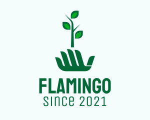 Landscaping - Hand Seedling  Plant logo design
