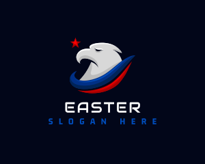 Patriotic Eagle Hawk Logo