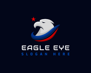 Patriotic Eagle Hawk logo design