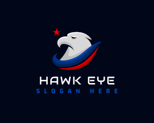 Patriotic Eagle Hawk logo design