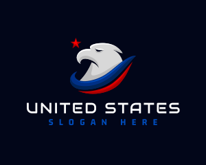 Patriotic Eagle Hawk logo design