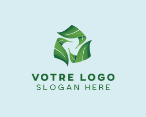 Save The Earth - Recycle Leaf Nature logo design