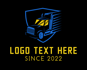 Logistics - Shield Trucking Emblem logo design