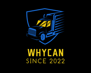Freight - Shield Trucking Emblem logo design