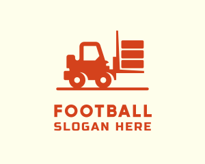 Orange - Forklift Warehouse Truck logo design