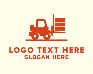 Factory - Forklift Warehouse Truck logo design