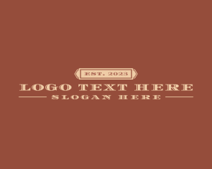 Saloon - Western Banner Business logo design