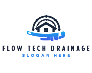 Drainage - Plumber Pipe Wrench logo design