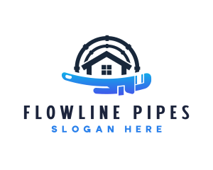 Plumber Pipe Wrench logo design