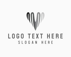 Stylish - Feather Business Letter V logo design