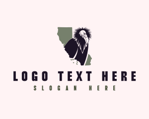 Map - California Condor Bird logo design