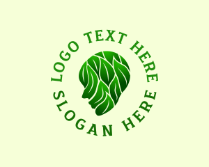 Therapist - Mental Health Leaf logo design