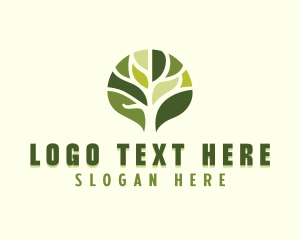 Tree Plant Gardening Logo