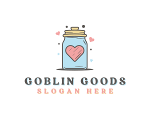 Heart Star Cookie Jar  logo design