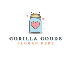 Heart Star Cookie Jar  logo design