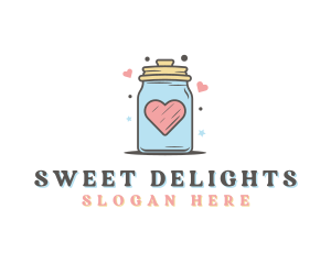 Heart Star Cookie Jar  logo design