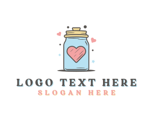 Sweets - Heart Star Cookie Jar logo design