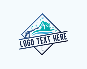 Clean - House Pressure Washer Cleaning logo design
