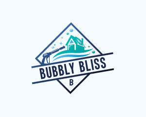 House Pressure Washer Cleaning logo design