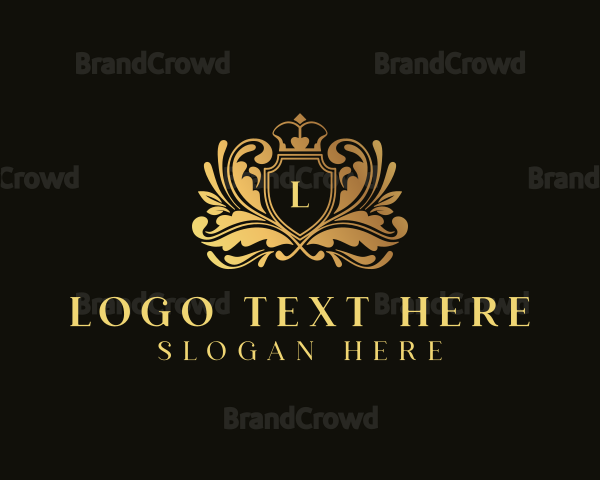 Elegant Crown Shield Logo